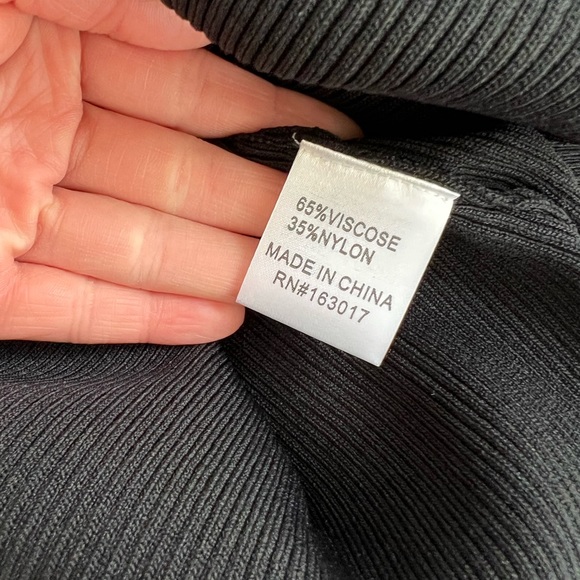 Princess Polly Azalea Black Ribbed Bodysuit Black NWT - Picture 5 of 5